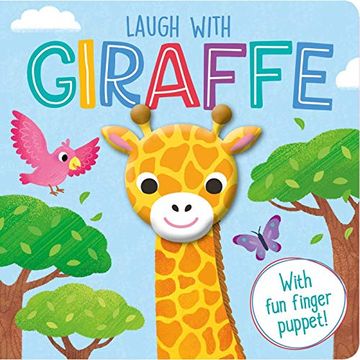 portada Laugh With Giraffe: Finger Puppet Board Book (en Inglés)