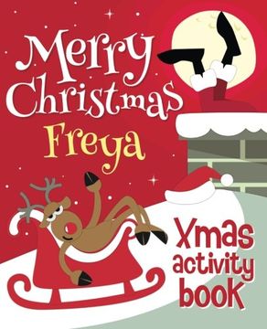 portada Merry Christmas Freya - Xmas Activity Book: (Personalized Children's Activity Book)