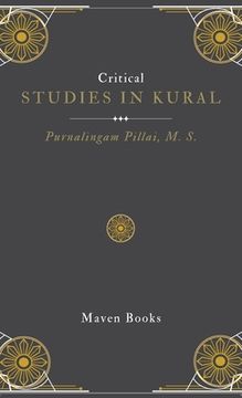 portada Critical Studies in Kural (en Inglés)