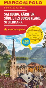 portada Marco Polo Regionalkarte Österreich 02 Salzburg, Kärnten, Steiermark 1: 200. 000: Mit Südlichem Burgenland (en Alemán)