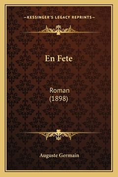 portada En Fete: Roman (1898) (in French)