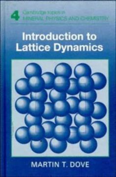portada Introduction to Lattice Dynamics Hardback (Cambridge Topics in Mineral Physics and Chemistry) (in English)