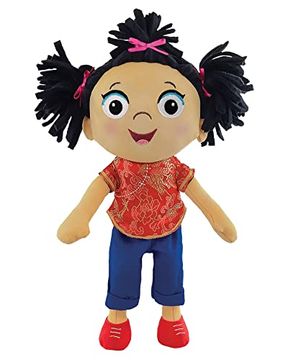 portada Merrymakers amy wu and the Patchwork Dragon Soft Plush Asian Doll, 12-Inches, Based on the Diverse Book Series by kat Zhang and Illustrated by Charlene Chua (en Inglés)