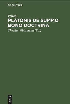 portada Platonis de Summo Bono Doctrina (en Latin)