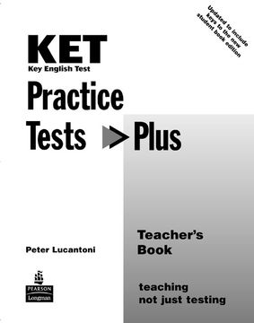 portada Ket Practice Tests Plus Teacher's Book new Edition (en Inglés)