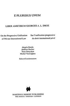 portada e pluribus unum, liber amicorum georges a l droz, on the progress (en Inglés)