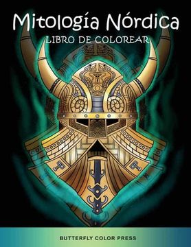 portada Mitología Nórdica Libro de Colorear: Libro de Colorear con Diseños Fantásticos Para Adultos
