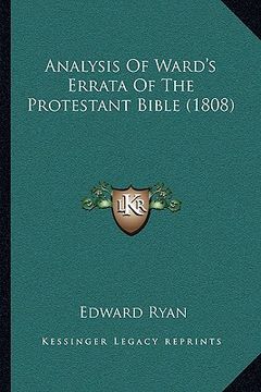 portada analysis of ward's errata of the protestant bible (1808) (en Inglés)