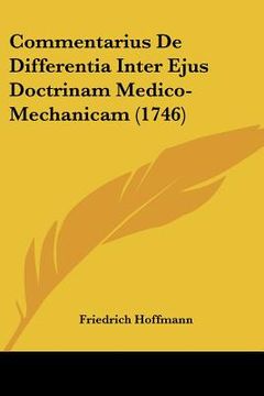 portada commentarius de differentia inter ejus doctrinam medico-mechanicam (1746)