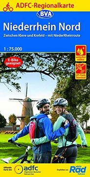 portada Adfc-Regionalkarte Niederrhein Nord, 1: 75. 000, mit Tagestourenvorschlägen, Reiß- und Wetterfest, E-Bike-Geeignet, mit Knotenpunkten, Gps-Tracks Download