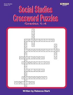 portada Social Studies Crossword Puzzles Grades 1-4 (en Inglés)