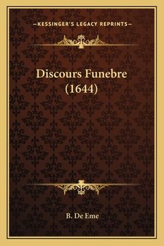 portada Discours Funebre (1644) (en Francés)