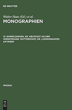 portada Monographien, 13, Gimmeldingen, kr. Neustadt an der Weinstraße. Mutterstadt, kr. Ludwigshafen am Rhein (Phonai) (en Alemán)