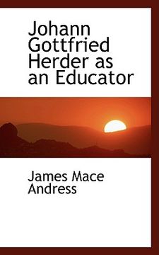 portada johann gottfried herder as an educator