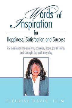 portada words of inspiration for happiness, satisfaction and success (en Inglés)