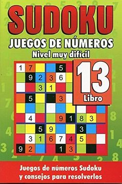 portada Sudoku, Juegos de Numeros Libro 13 Nivel muy Dificil