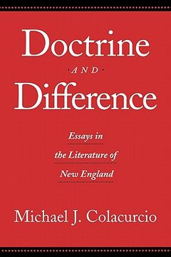 portada doctrine and difference: essays in the literature of new england (en Inglés)