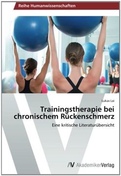 portada Trainingstherapie bei chronischem Rückenschmerz: Eine kritische Literaturübersicht