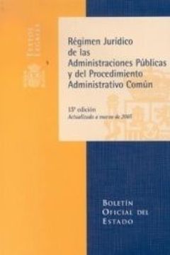 portada Régimen Jurídico de las Administraciones Públicas y del Procedimiento Administrativo Común (in Spanish)