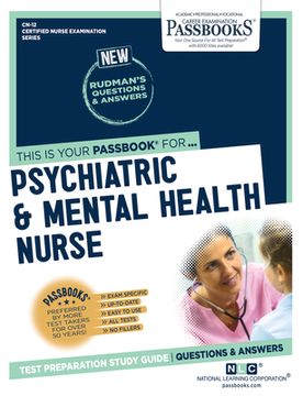 portada Psychiatric and Mental Health Nurse (Cn-12): Passbooks Study Guide Volume 12 (en Inglés)