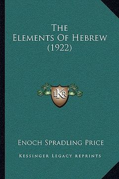 portada the elements of hebrew (1922) (in English)