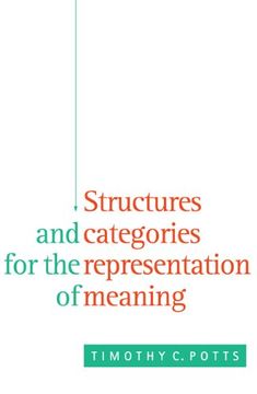 portada Structures and Categories for the Representation of Meaning Hardback (en Inglés)