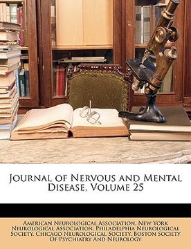 portada journal of nervous and mental disease, volume 25