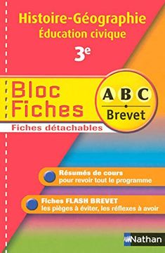 portada Mes Fiches abc du Brevet; Histoire-Géographie, Éducation Civique; 3Ème