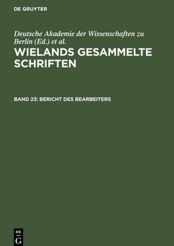 portada Bericht des Bearbeiters (in German)