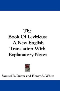 portada the book of leviticus: a new english translation with explanatory notes (en Inglés)