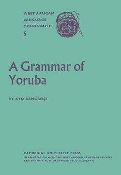 portada A Grammar of Yoruba Paperback (West African Language Monograph Series,) 