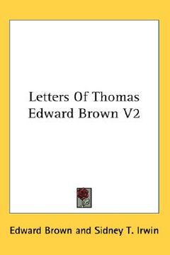 portada letters of thomas edward brown v2 (en Inglés)