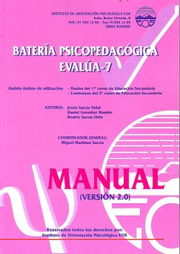 portada Bateria Psicopedagogica Evalua - 7 Version 2. 0 (manual+cuadernillo) version 2.0