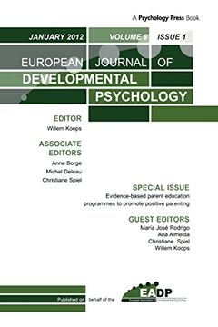 portada Evidence-Based Parent Education Programmes to Promote Positive Parenting: A Special Issue of the European Journal of Developmental Psychology