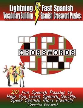 portada lightning fast spanish vocabulary building spanish crossword puzzles (in English)