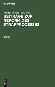 portada Beitrã Â¤Ge zur Reform des Strafprozesses Beitrã Â¤Ge zur Reform des Strafprozesses (German Edition) [Hardcover ] (in German)