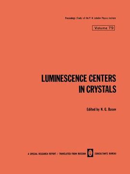 portada Luminescence Centers in Crystals (en Inglés)