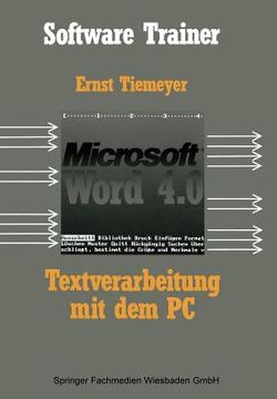 portada Textverarbeitung Mit Microsoft Word 4.0 Auf Dem PC (en Alemán)