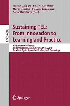 portada sustaining tel: from innovation to learning and practice (en Inglés)