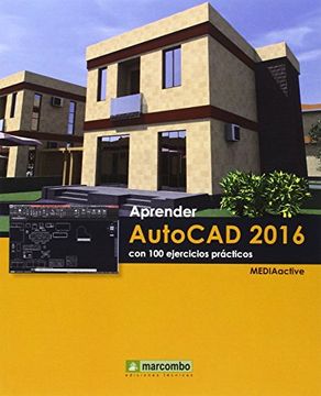portada Aprender Autocad 2016 con 100 Ejercicios Prácticos (Aprender.   Con 100 Ejercicios Prácticos)