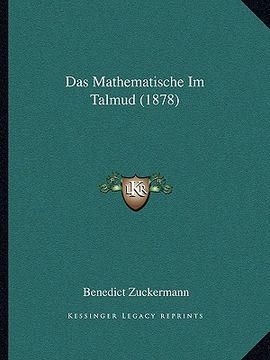 portada Das Mathematische Im Talmud (1878) (en Alemán)