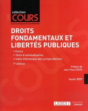 portada Droits Fondamentaux et Libertés Publiques: Cours - Tests D'autoévaluation - Index Thématique des Jurisprudences (2022) (en Francés)