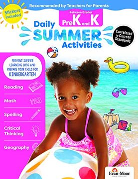 portada Daily Summer Activities: Moving From Prek to Kindergarten, Grades Prek-K (en Inglés)