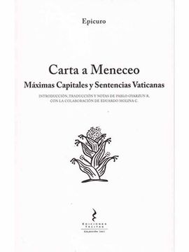 portada Carta a Meneceo - Máximas Capitales y Sentencias Vaticanas (in Spanish)