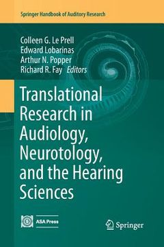 portada Translational Research in Audiology, Neurotology, and the Hearing Sciences (in English)