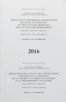 portada Reports of Judgments, Advisory Opinions and Orders: Obligations Concerning Negotiations Relating to Cessation of the Nuclear Arms Race and to Nuclear (en Francés)
