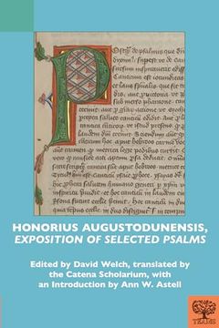 portada Honorius Augustodunensis, Exposition of Selected Psalms (en Inglés)