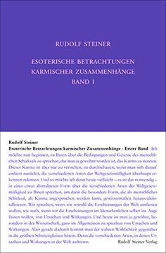 portada Esoterische Betrachtungen Karmischer Zusammenhänge Erster Band. Zwölf Vorträge, Dornach 1924 (in German)