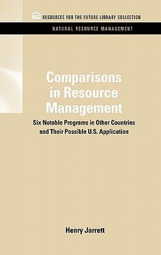 portada comparisons in resource management: six notable programs in other countries and their possible u.s. application (en Inglés)