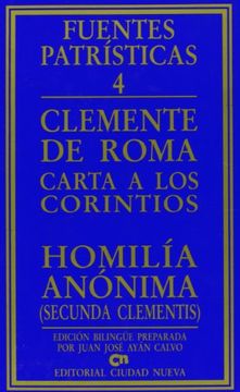 portada Carta a los Corintios - Homilía Anónima (Secunda Clementis) (Fuentes Patrísticas, Sección Textos)